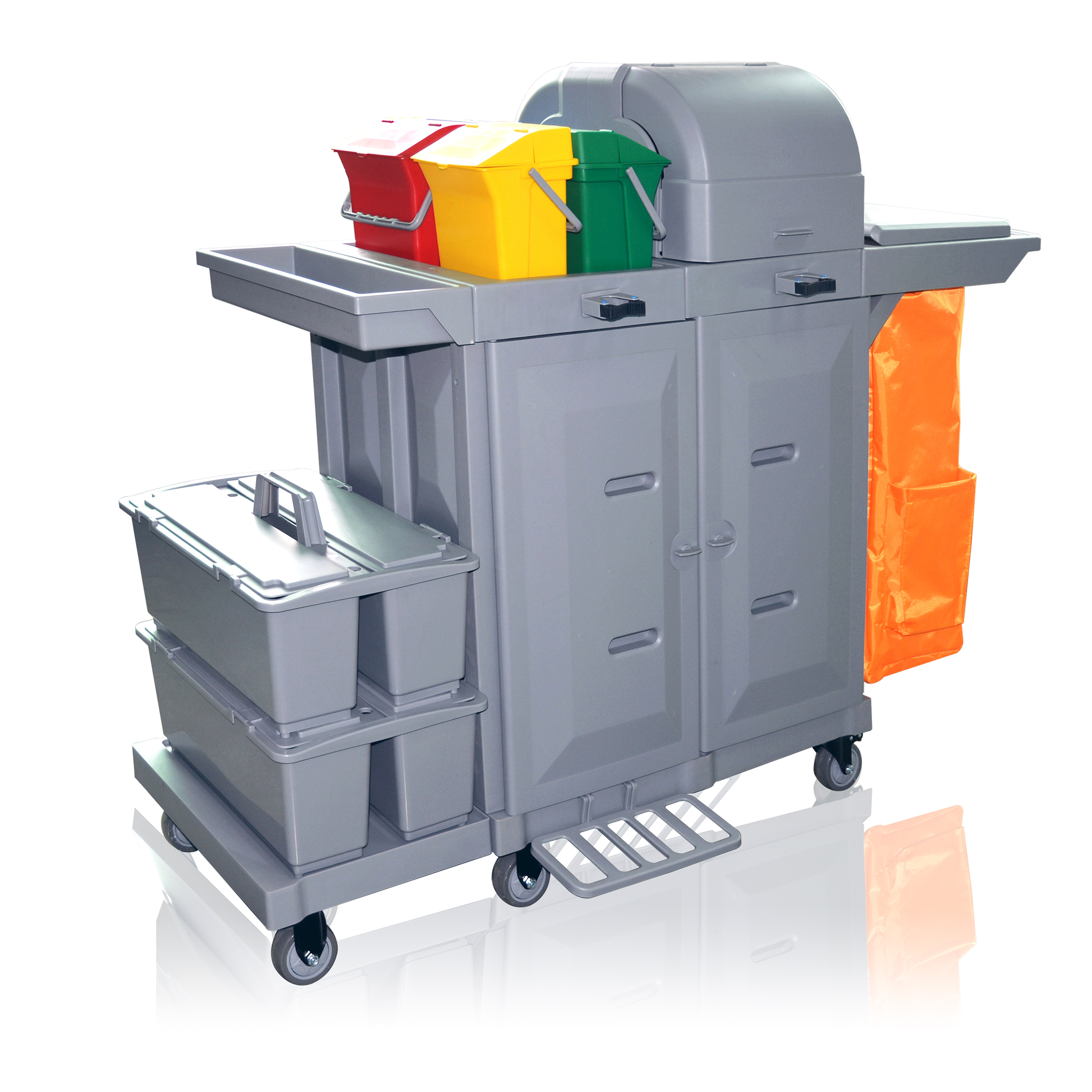 Multi-Purpose Hotel Housekeeping Cleaning Cart (double door)