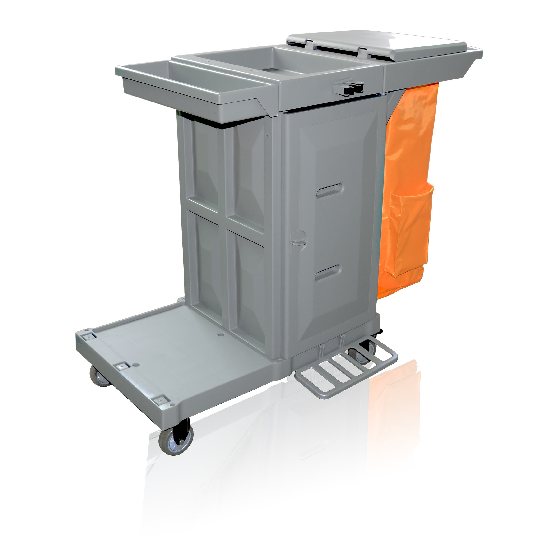Multipurpose Cleaning Cart with Rubbish Bag and Tool Slot