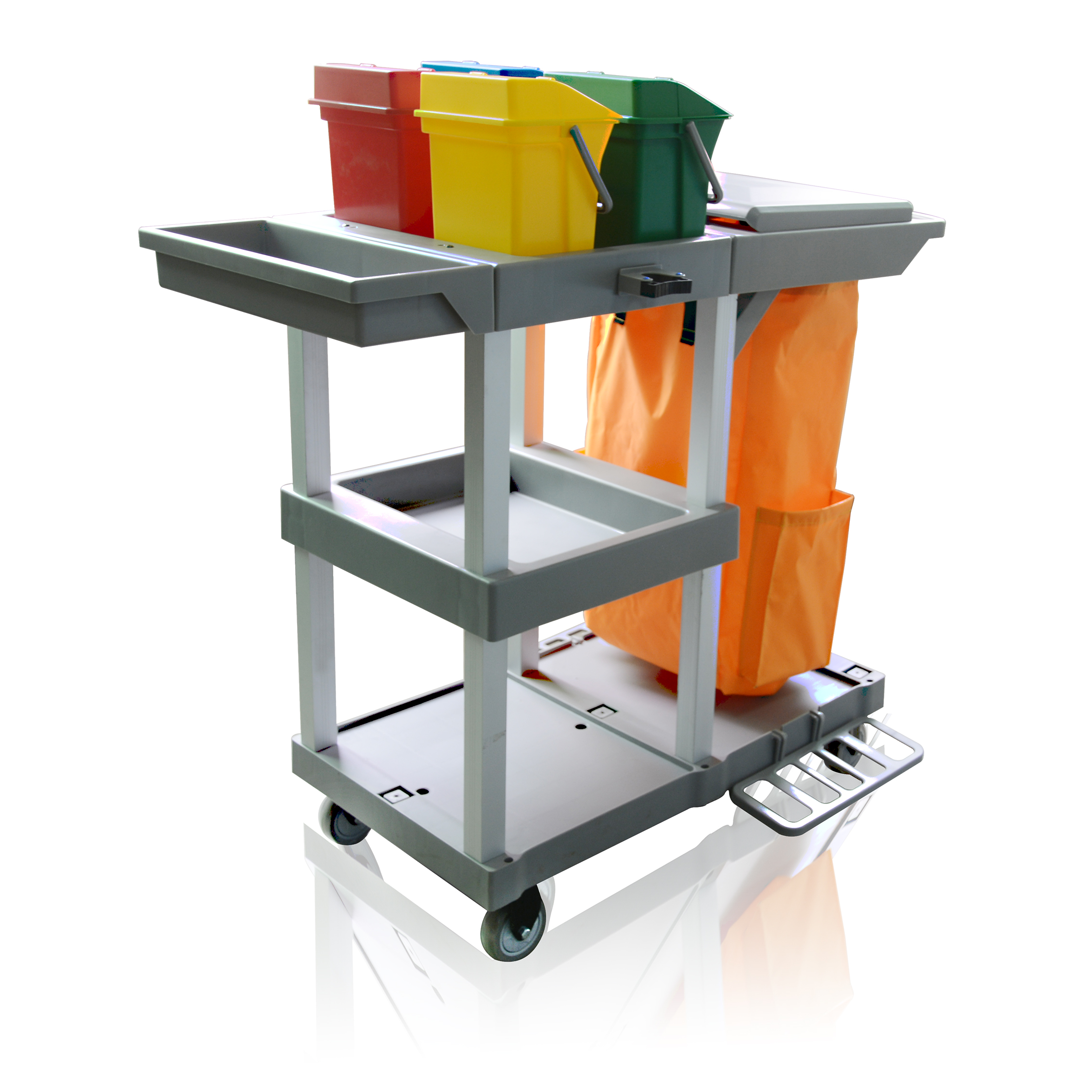 Janitorial Equipment Multipurpose Cleaning Cart with 4 Small Toolbox