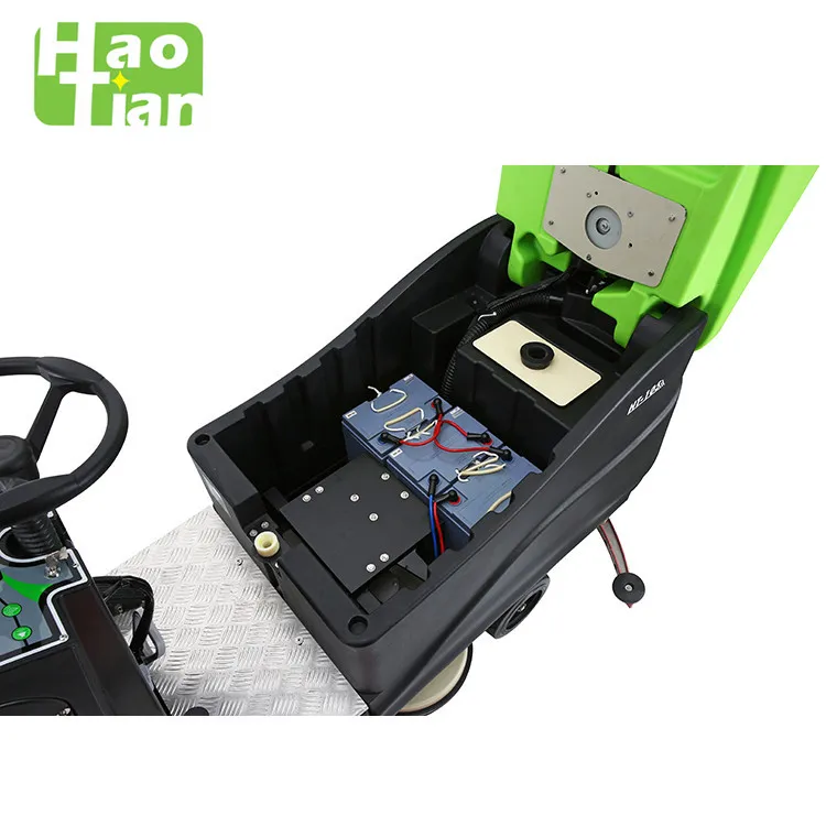 Haotian Ht-105 Ride-on Floor Cleaning Machine Scrubber Dryer with Battery &amp; Charger
